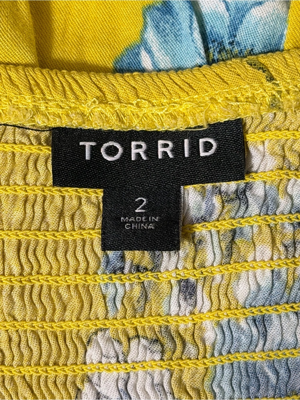 Torrid Floral Smocked Strappy Babydoll Cami Tank Top Boho Layer Sweetheart Neck - Picture 2 of 10